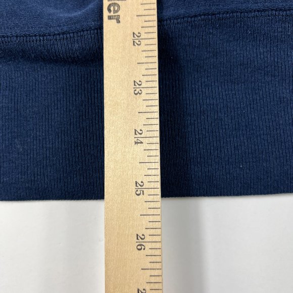 VTG Notre Dame Fightin Irish Sweatshirt Large Blue Faded Plaid Logo Crewneck - Picture 13 of 15